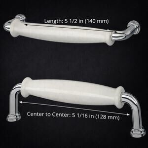 IKEA HISHULT Cabinet Pull Handles 5 1/2” White Porcelain 2 pack Lot of 3 NIP